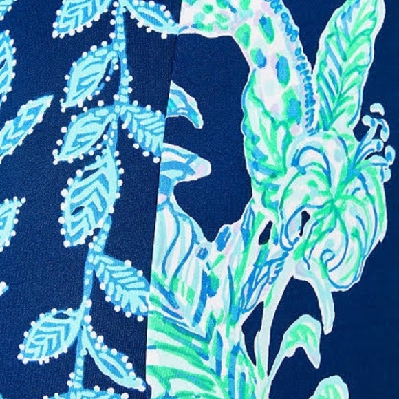 Lilly Pulitzer LELICIA Dress Hi Tide Navy Blue 4 - Picture 3 of 5